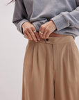 Richer Poorer - Womens Sophia Fluid Wide Leg Trouser - Khaki -