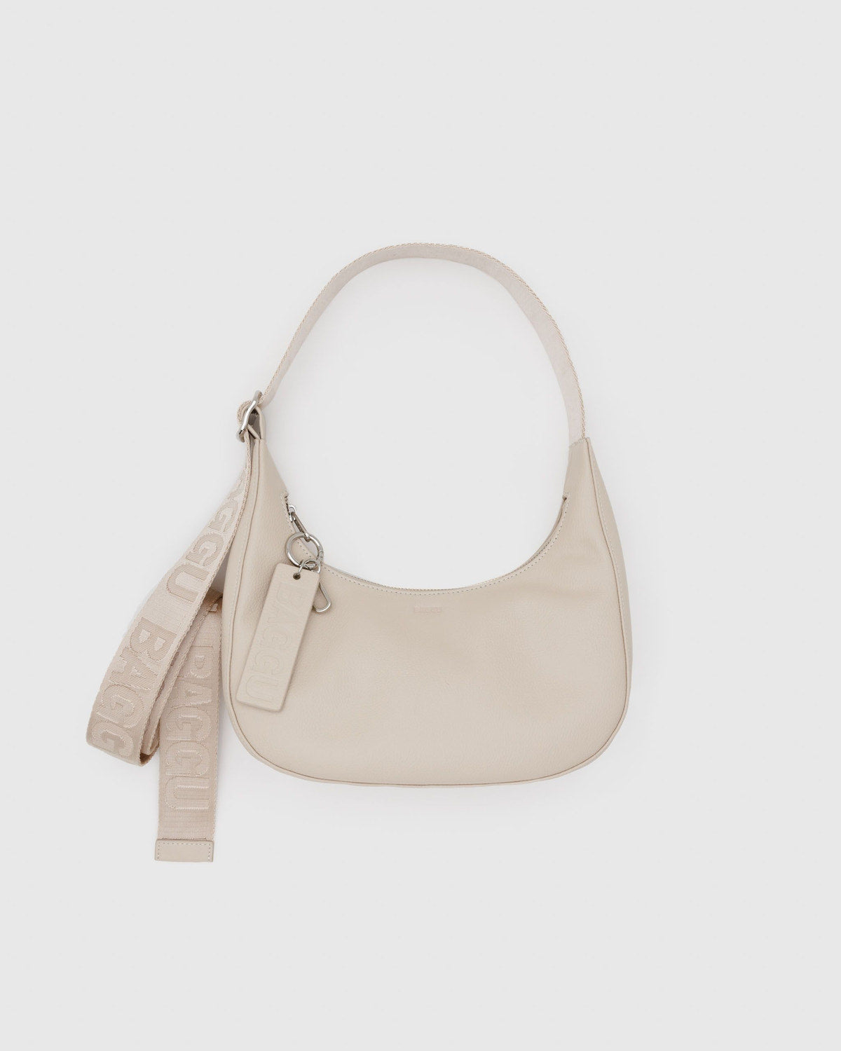 Baggu - Small Recycled Leather Crescent Bag - Stone -