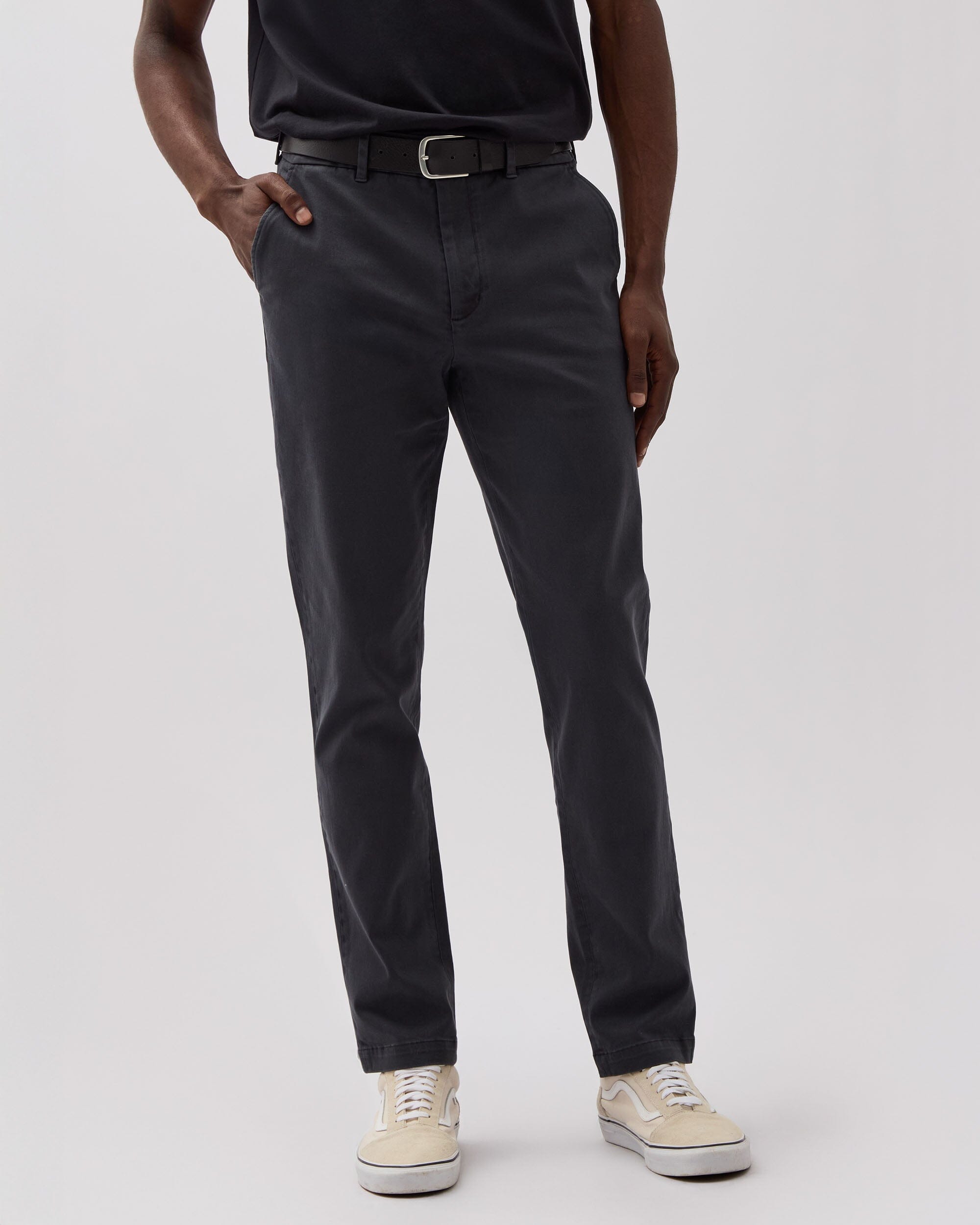 Andie Swim - Mens Lightweight Chino - Stretch Cotton Twill - Black -