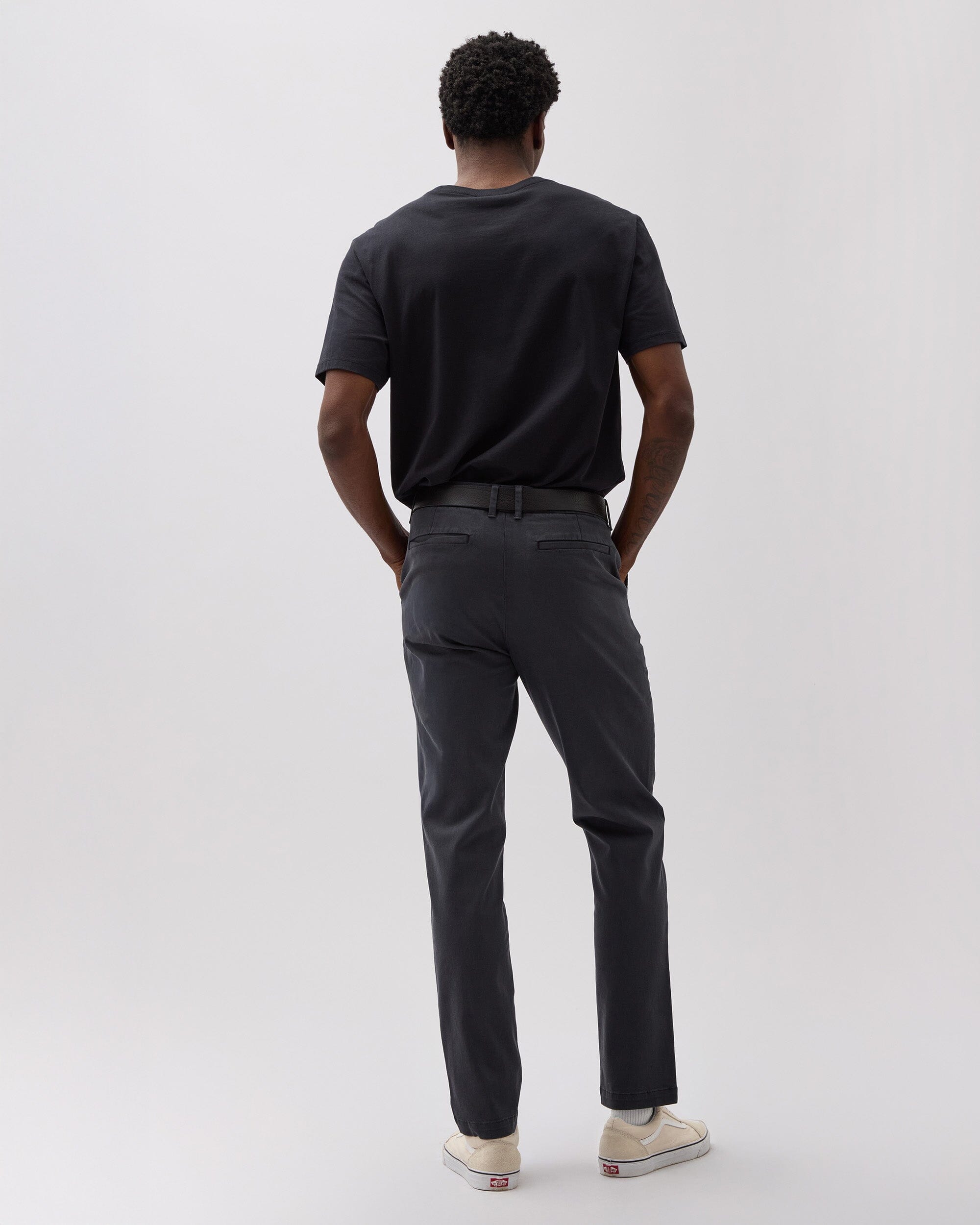 Andie Swim - Mens Lightweight Chino - Stretch Cotton Twill - Black -