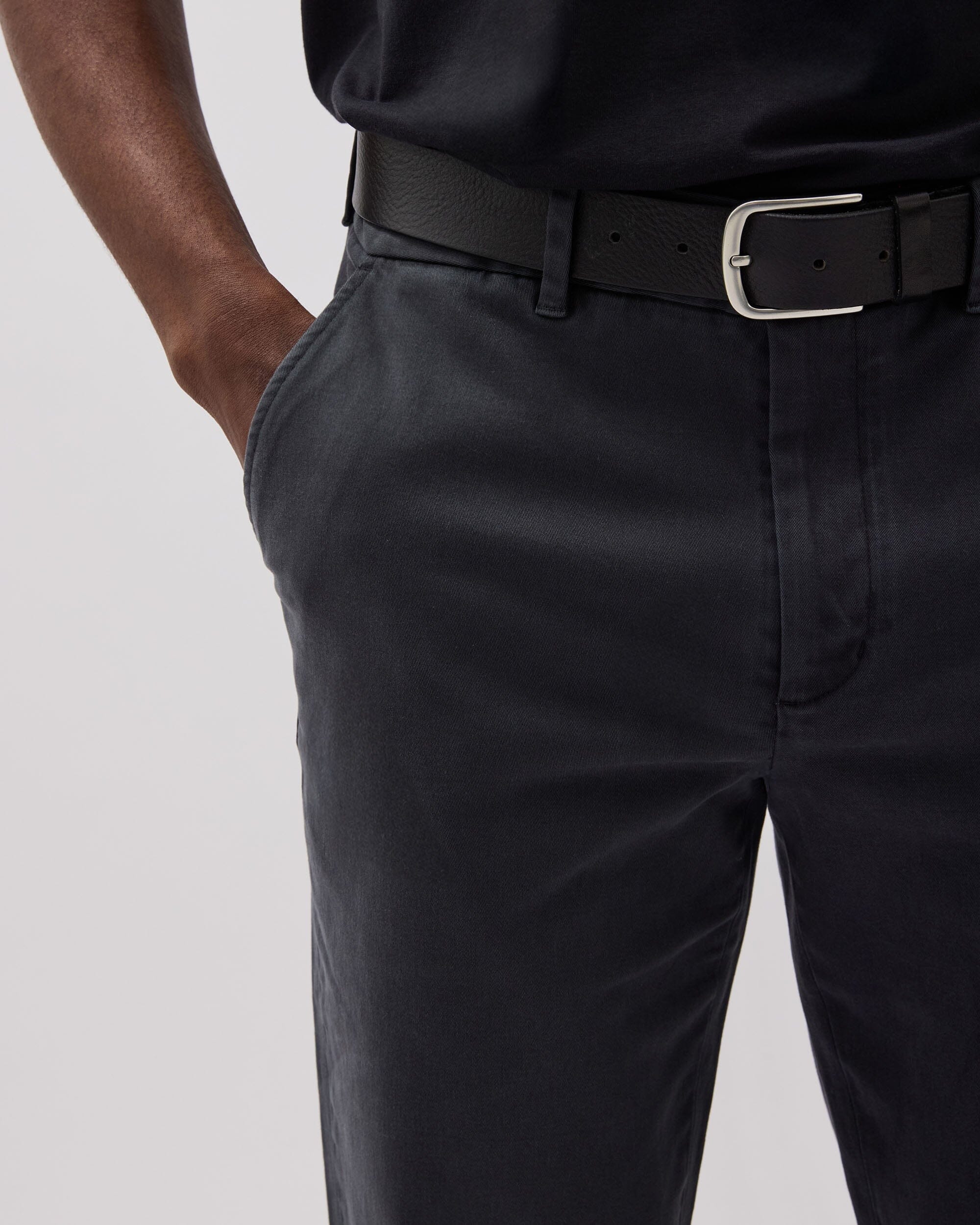Andie Swim - Mens Lightweight Chino - Stretch Cotton Twill - Black -