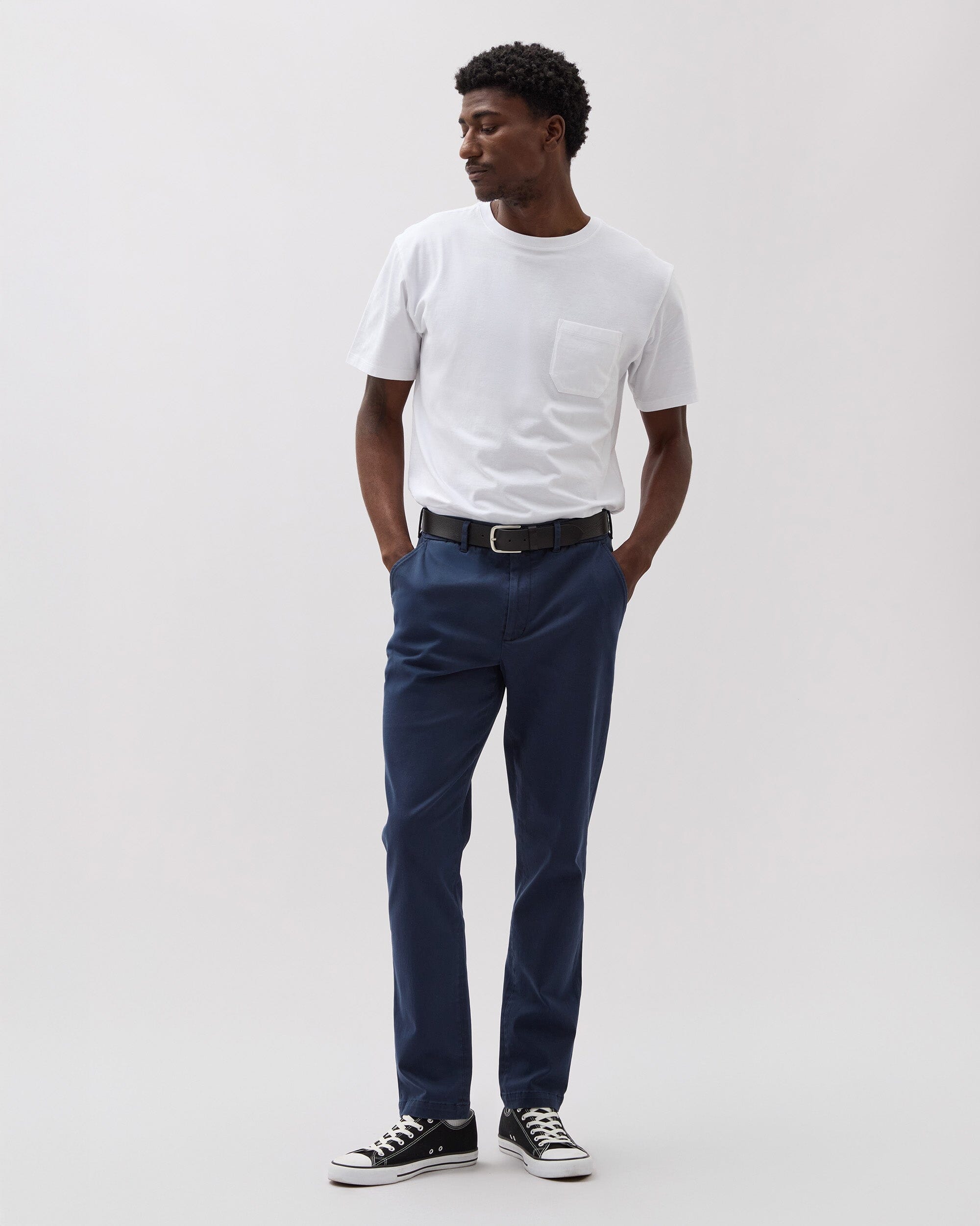 Andie Swim - Mens Lightweight Chino - Stretch Cotton Twill - Blue Nights - BLUE NIGHTS