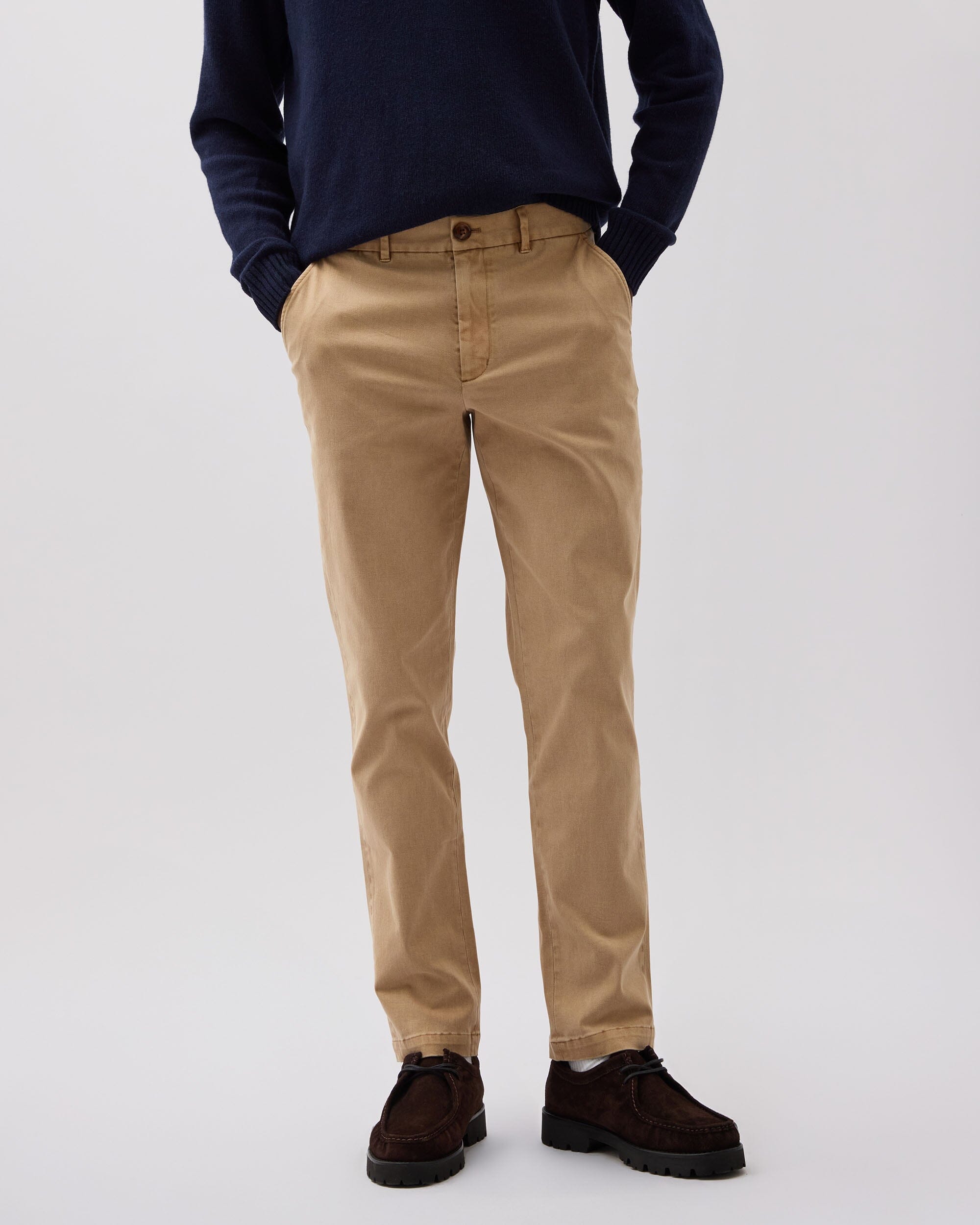 Andie Swim - Mens Lightweight Chino - Stretch Cotton Twill - Khaki -