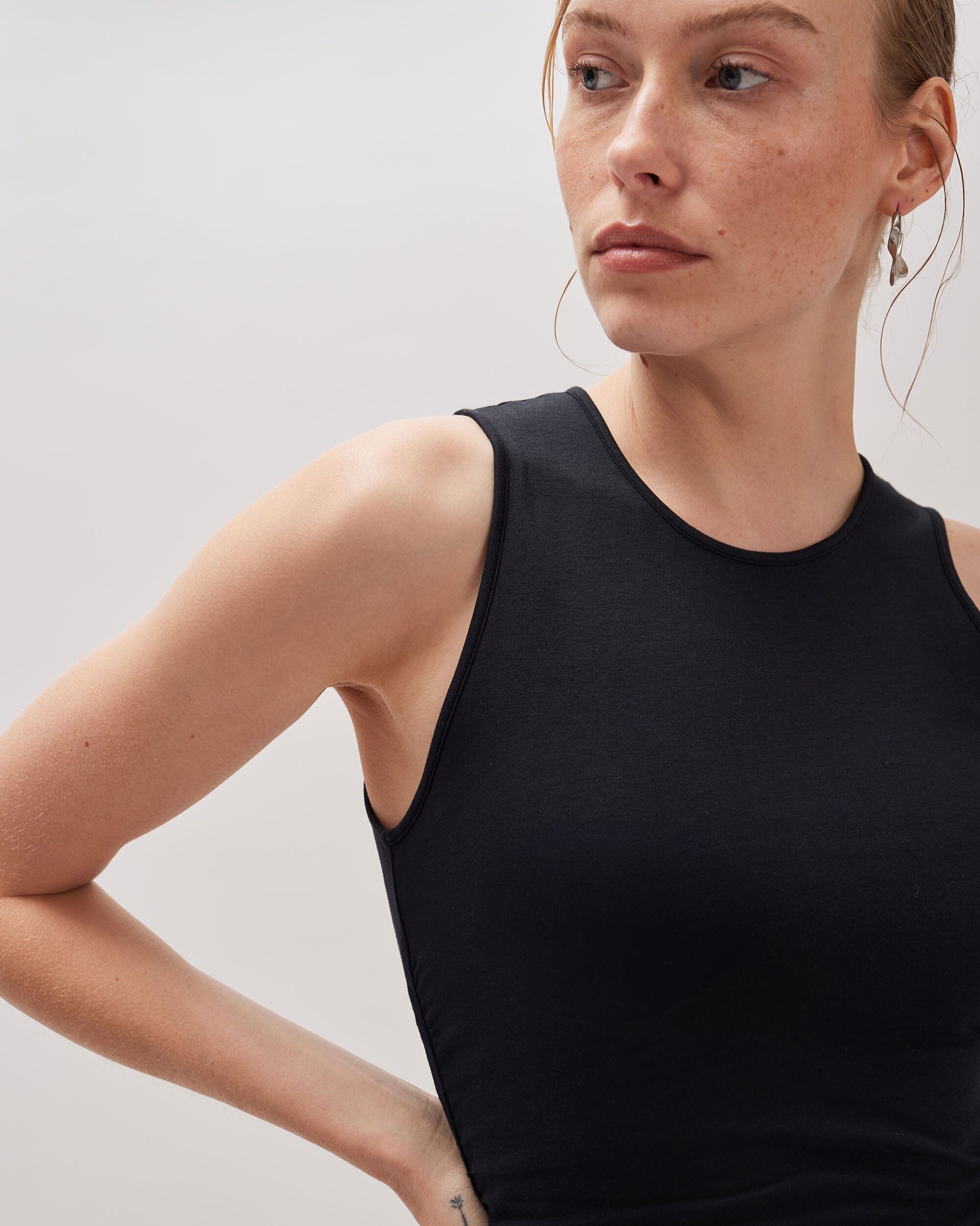 Andie Swim - Womens Carrie Shirred Mini - Knit Jersey - Black -