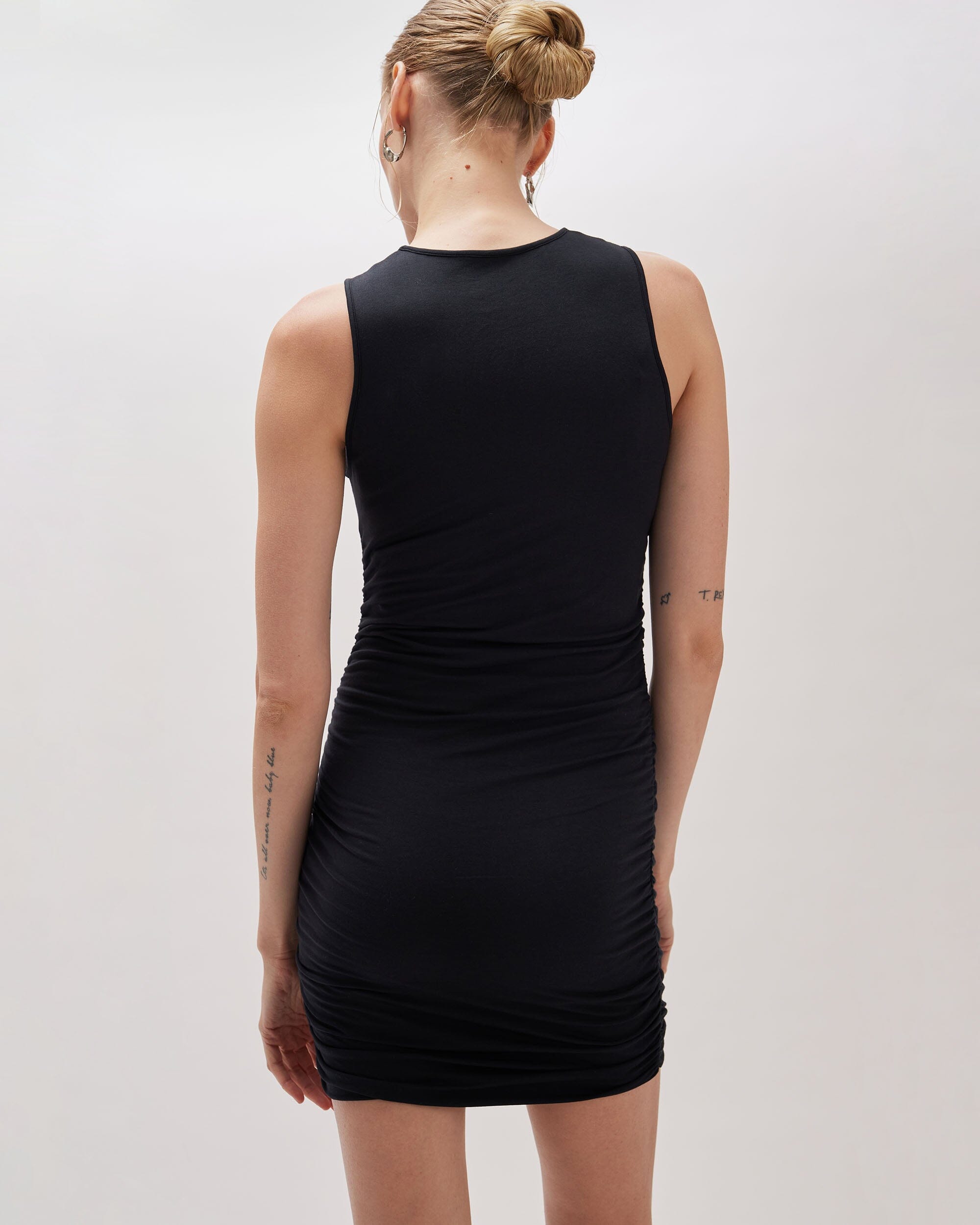Andie Swim - Womens Carrie Shirred Mini - Knit Jersey - Black -