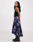 Richer Poorer - Stevie Tiered Maxi Skirt - Purple Ghost Floral -