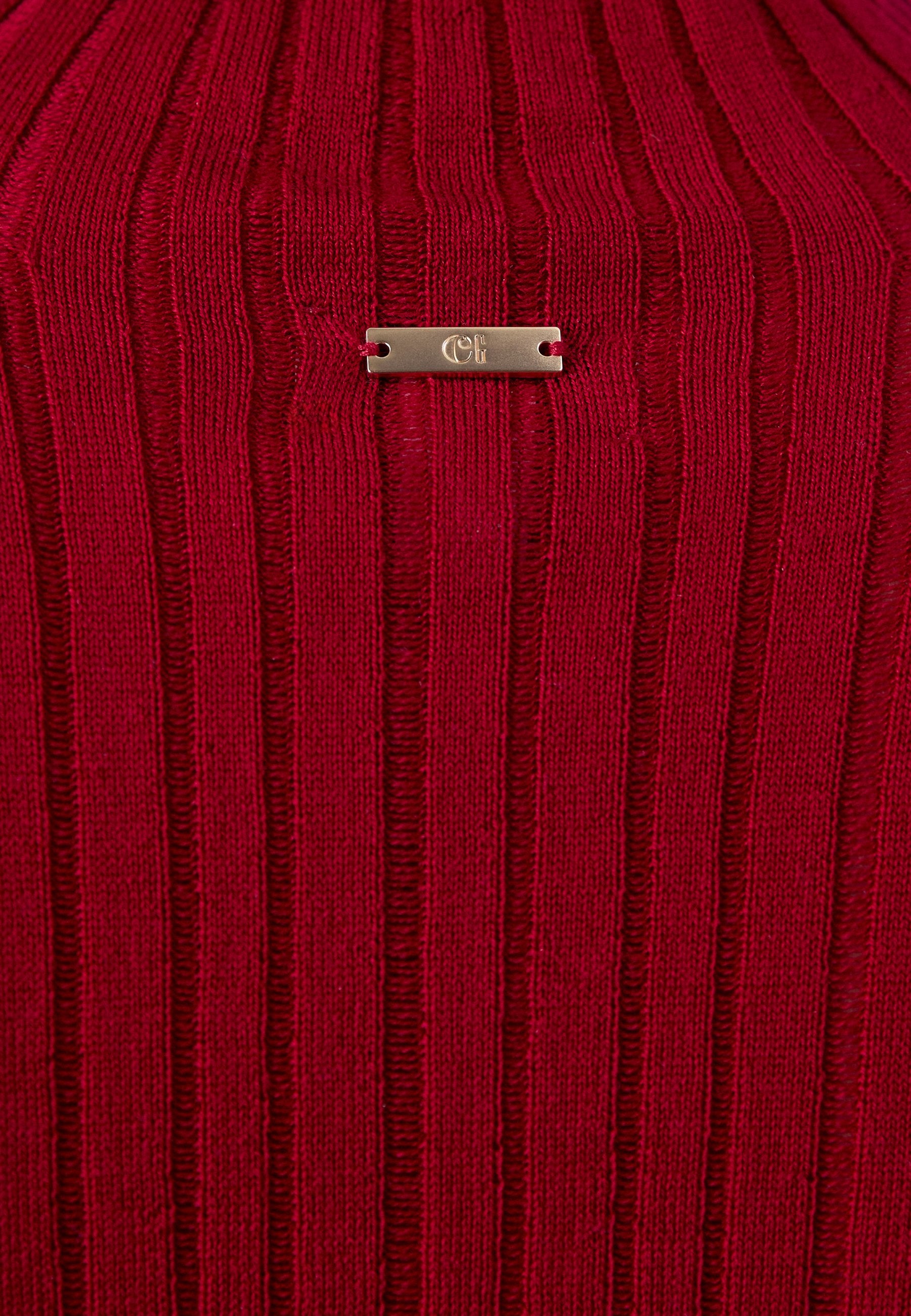 Cult Gaia x Gap - Sheer Mockneck Top - Sled Red -