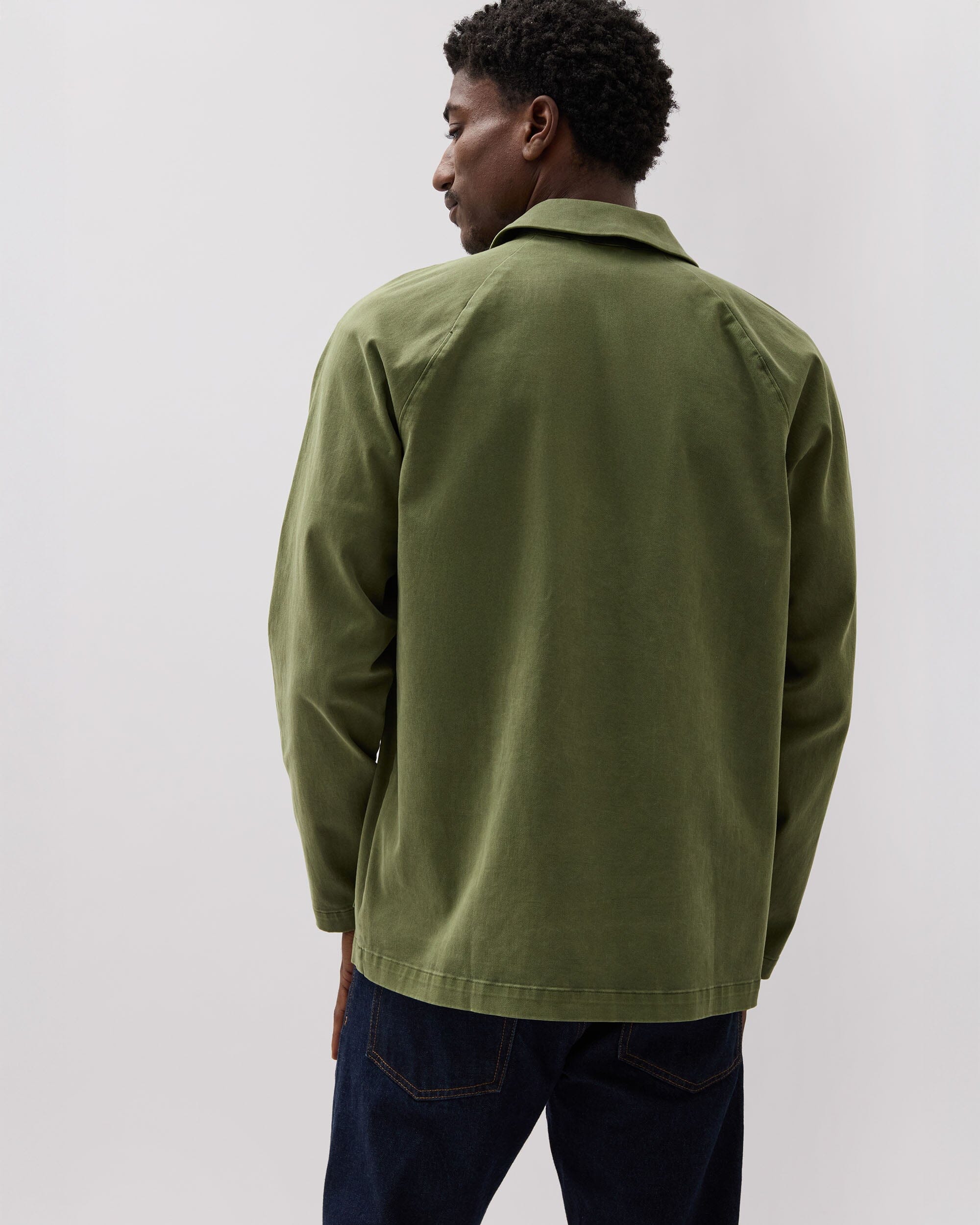 Andie Swim - Mens Lightweight Chore Coat - Stretch Cotton Twill - Cypress -