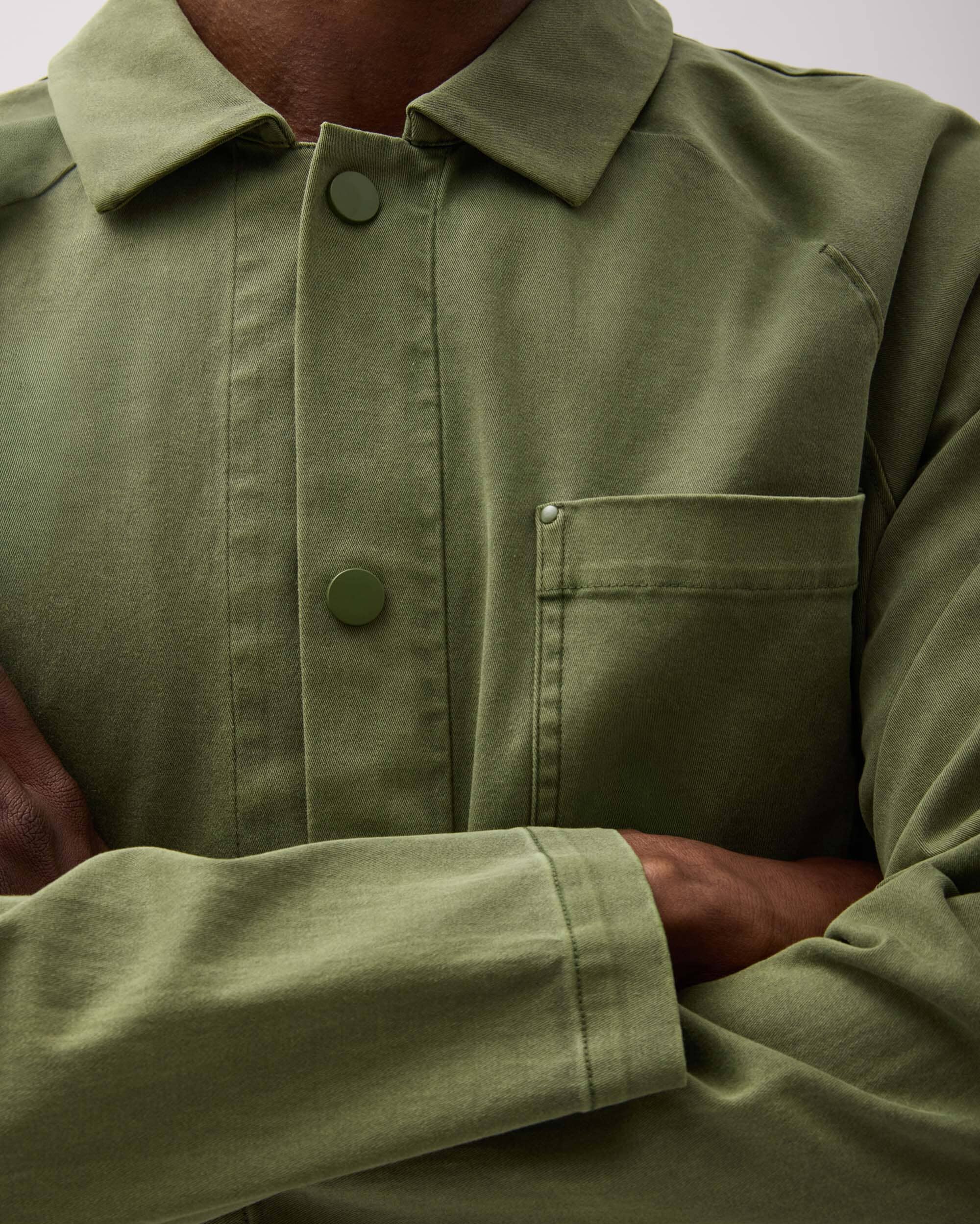 Andie Swim - Mens Lightweight Chore Coat - Stretch Cotton Twill - Cypress -