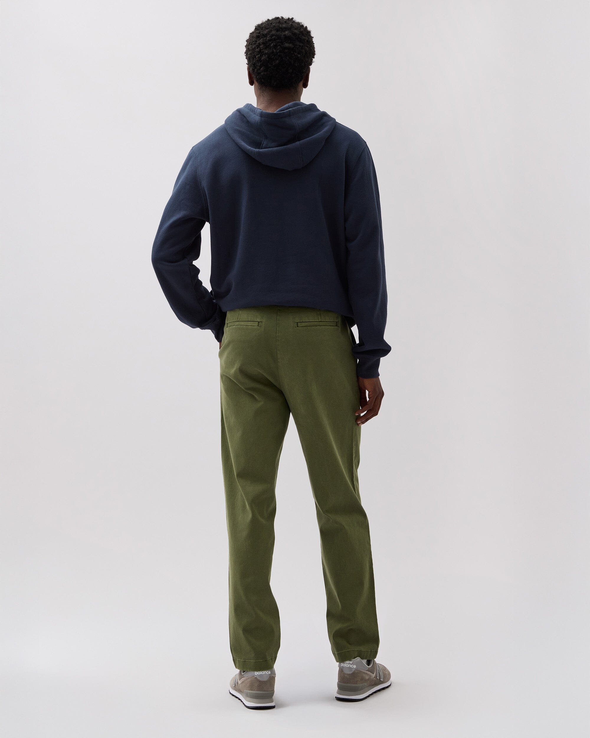 Andie Swim - Mens Pleated Lightweight Chino - Stretch Cotton Twill - Cypress -