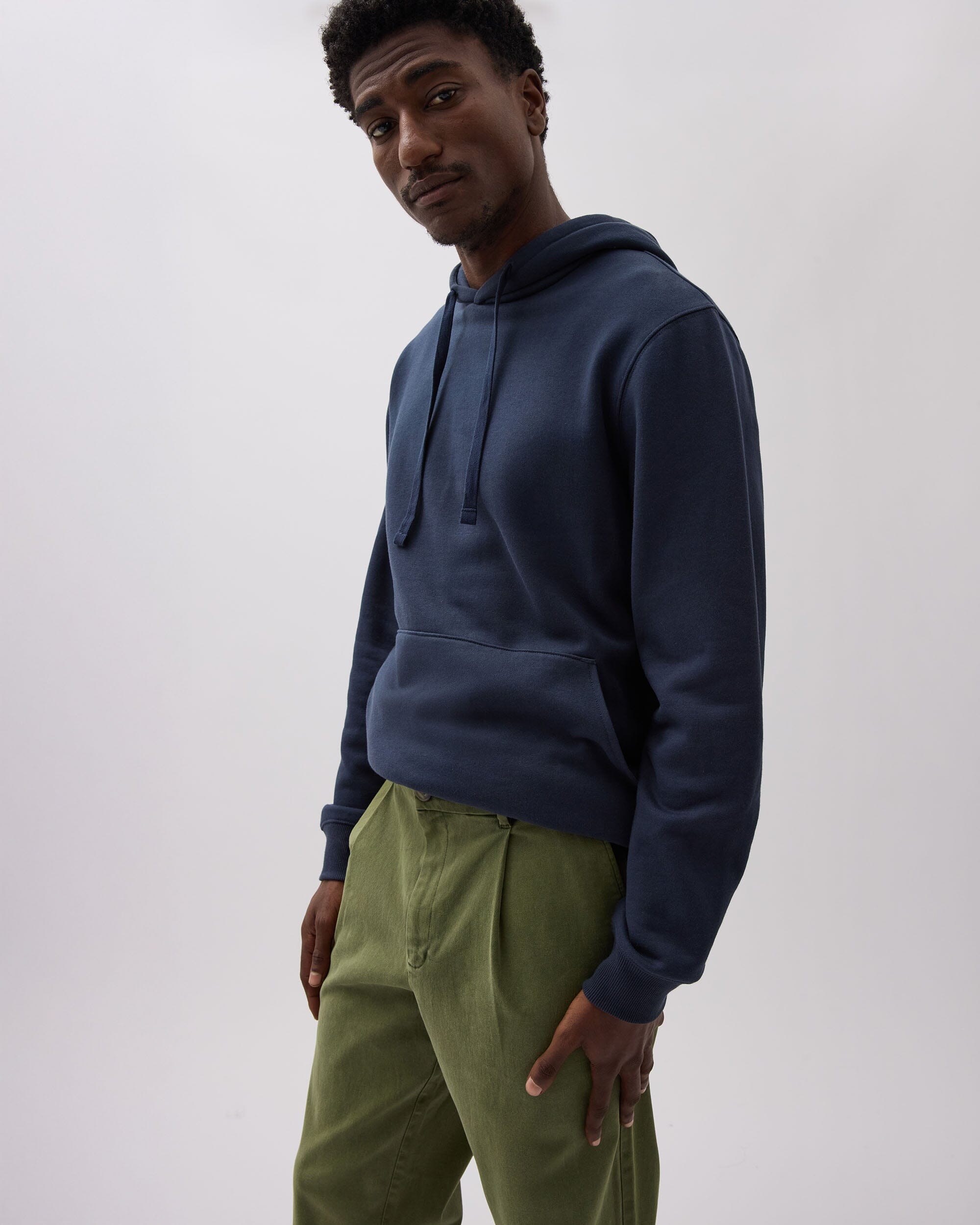 Andie Swim - Mens Pleated Lightweight Chino - Stretch Cotton Twill - Cypress -