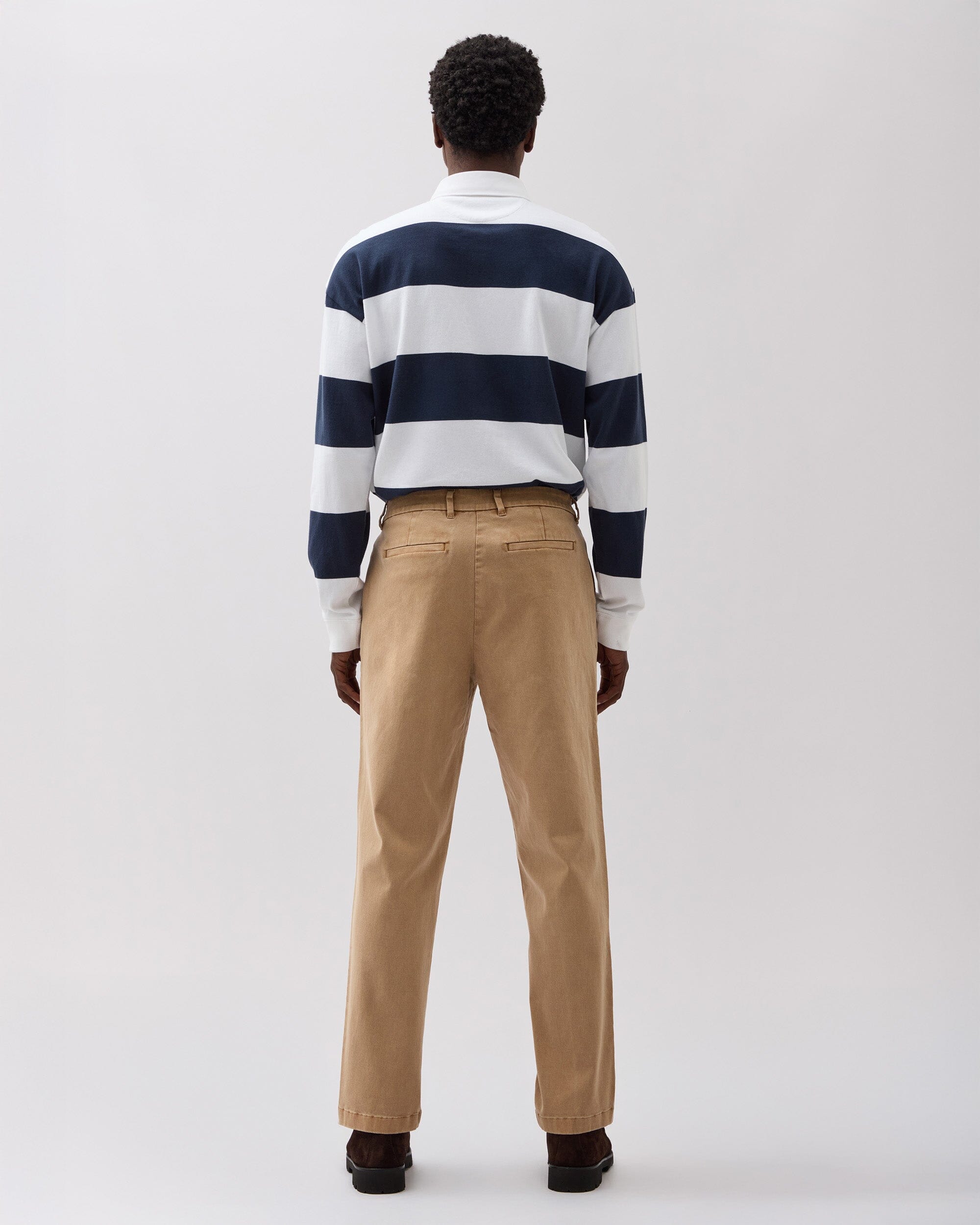 Andie Swim - Mens Pleated Lightweight Chino - Stretch Cotton Twill - Khaki -