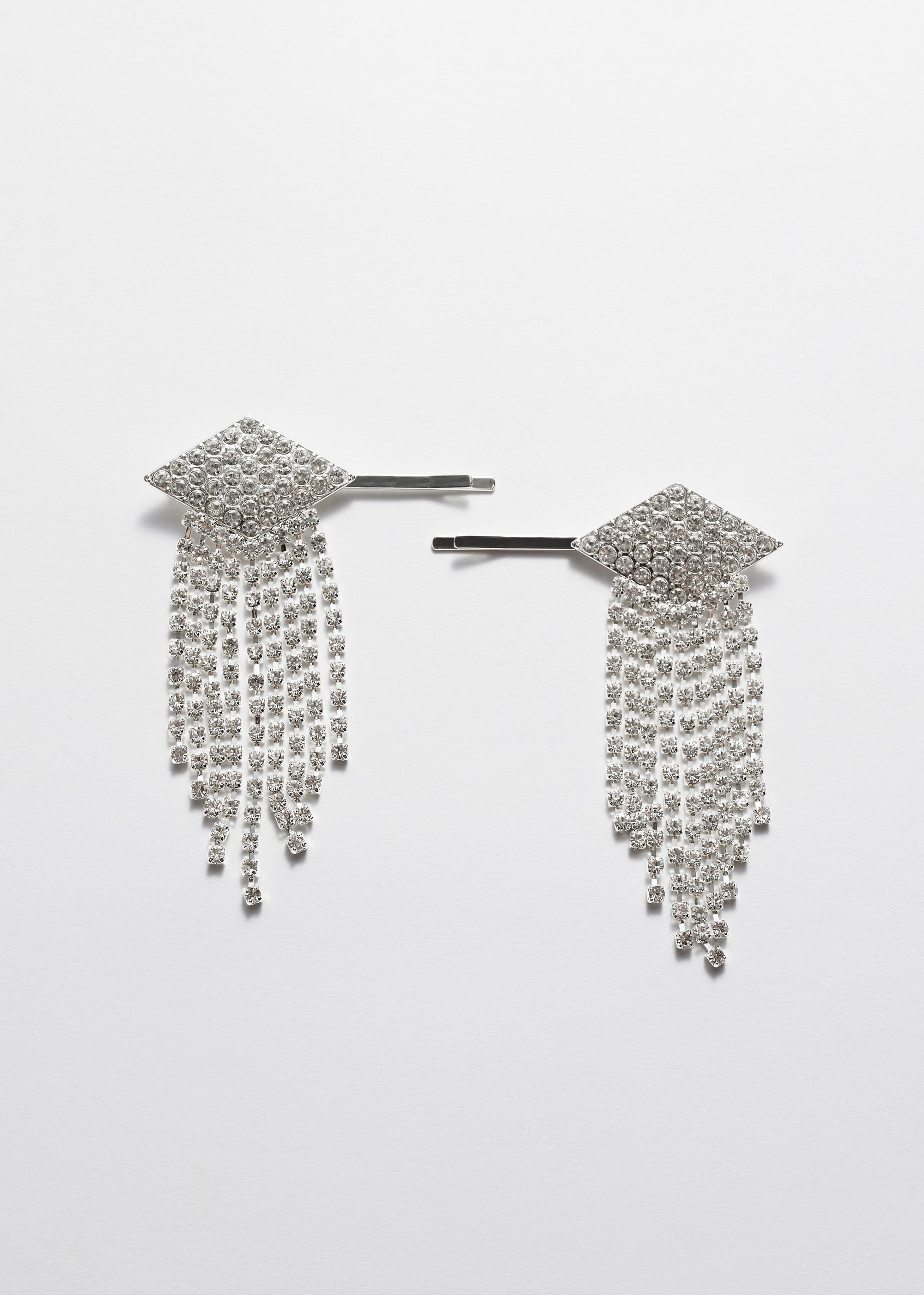 & Other Stories - Debby Rhinestone Hairclips - Silver -