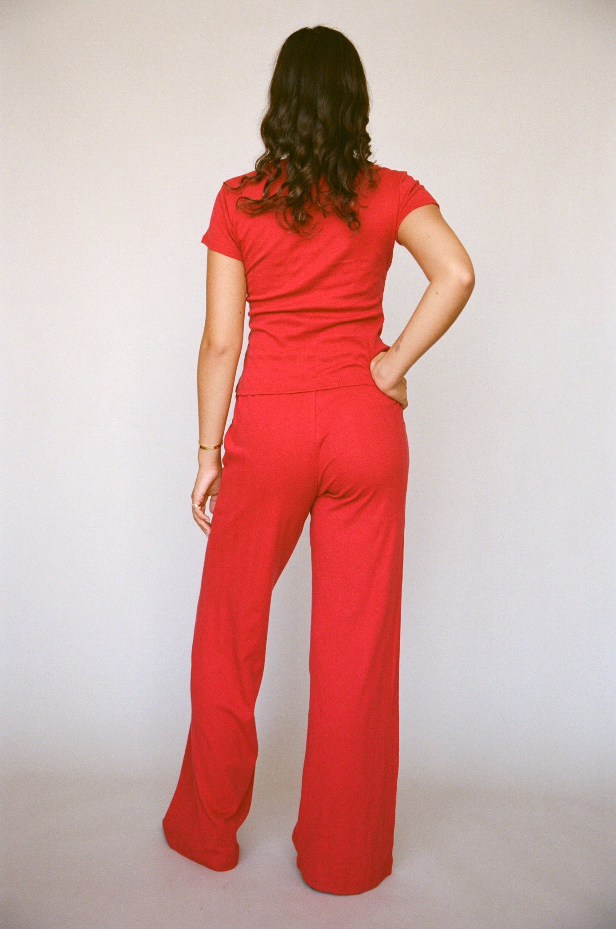 Rat Boi - Pointelle Easy Pant - Cherry -