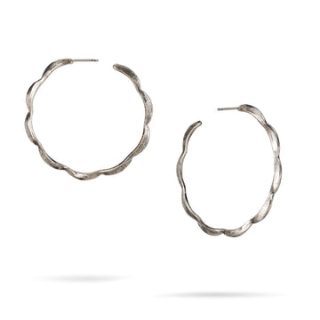 Reverie Scallop Hoop Earrings - Sterling Silver - offe market