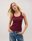 Richer Poorer - Monica Tank - Burgundy - BURGUNDY