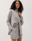 Richer Poorer - Palermo Short - Black / White Stripe -