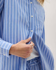 Richer Poorer - Palermo Button Up - Oxford Blue Stripe -