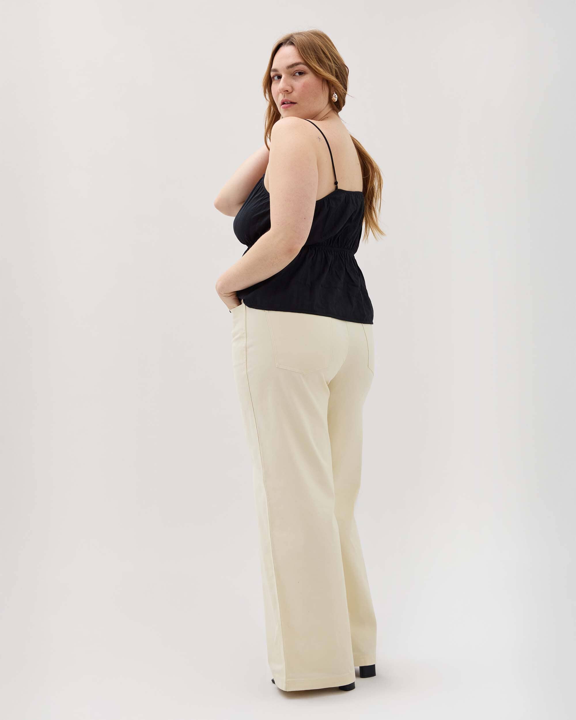 Andie Swim - Womens Isabella Tank - Cotton Dobby - Black -