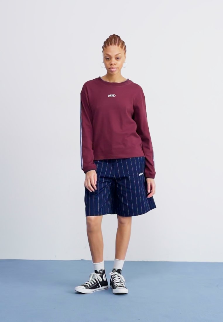 Obey - Rally Sleeve Stripe Long Sleeve - Wine -