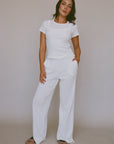 Rat Boi - Pointelle Easy Pant - Swan -