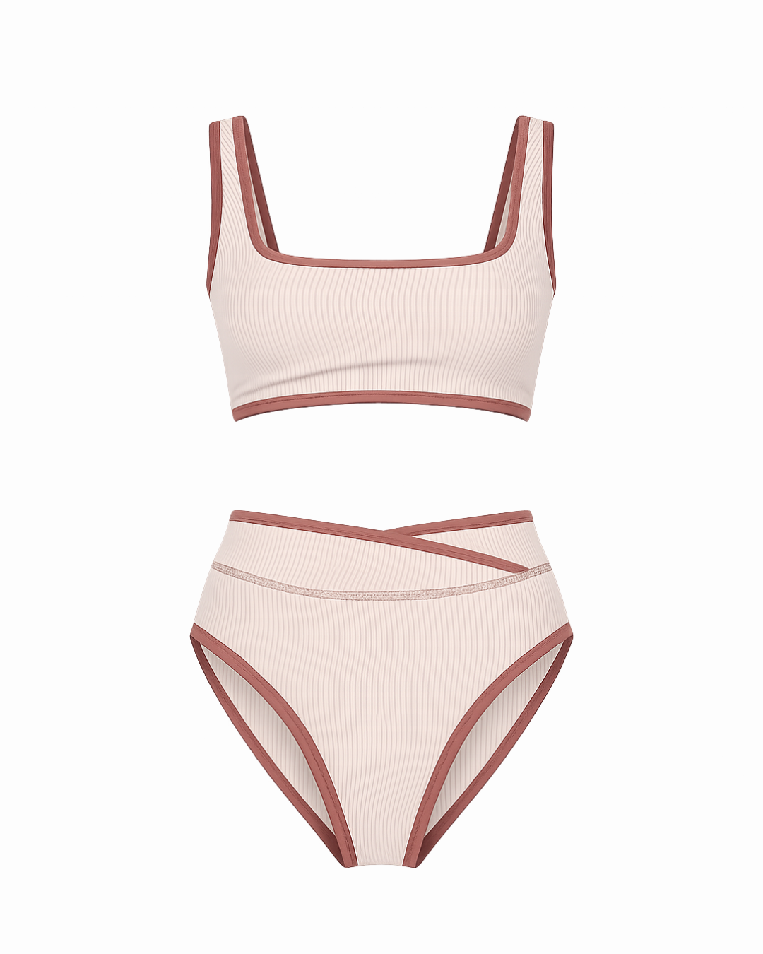 Noserider Surf Club - High Waisted Surf Bikini Bottom in Banda Lines -