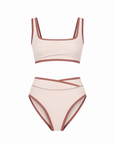 Noserider Surf Club - High Waisted Surf Bikini Bottom in Banda Lines -