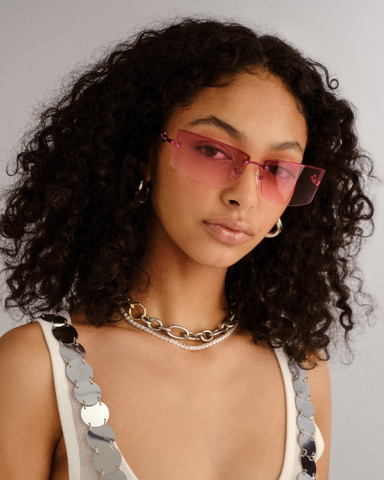 Le Specs - Alien Sunglasses - Pink Chrome -