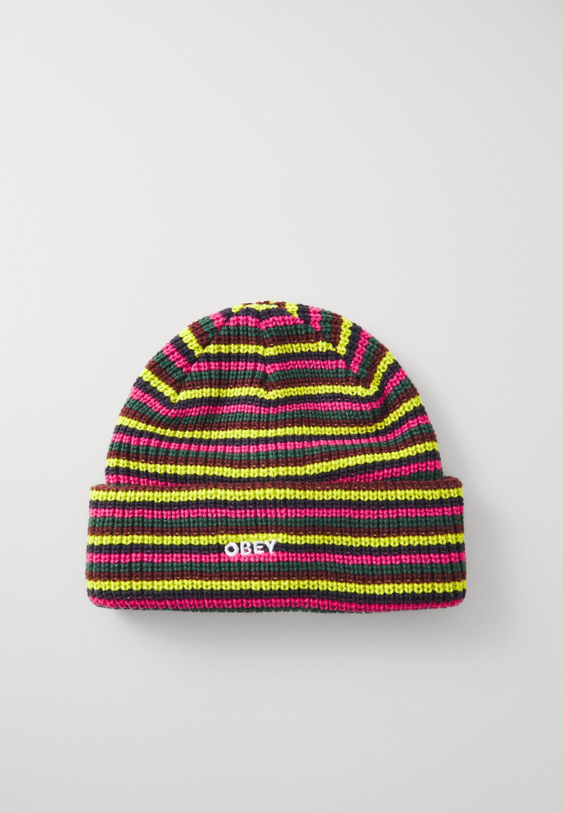 Obey - 5 Stripes Future Beanie - Bright Multi -