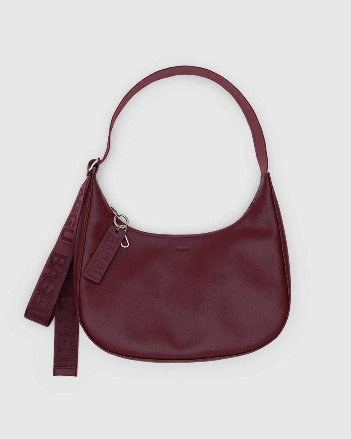 Baggu - Medium Recycled Leather Crescent Bag - Mahogany -