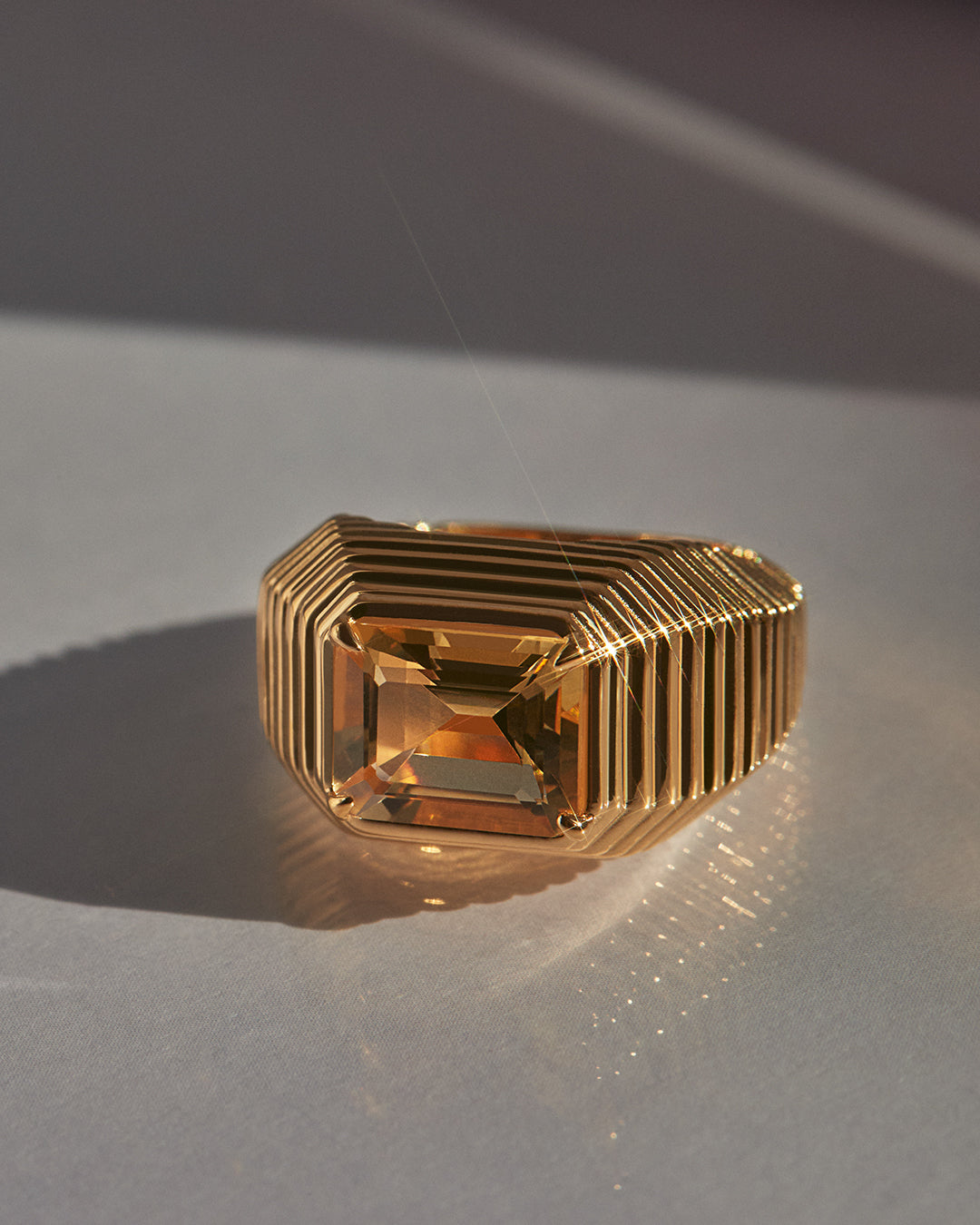 Luv Aj - The Caroline Step-Cut Ring- Citrine -