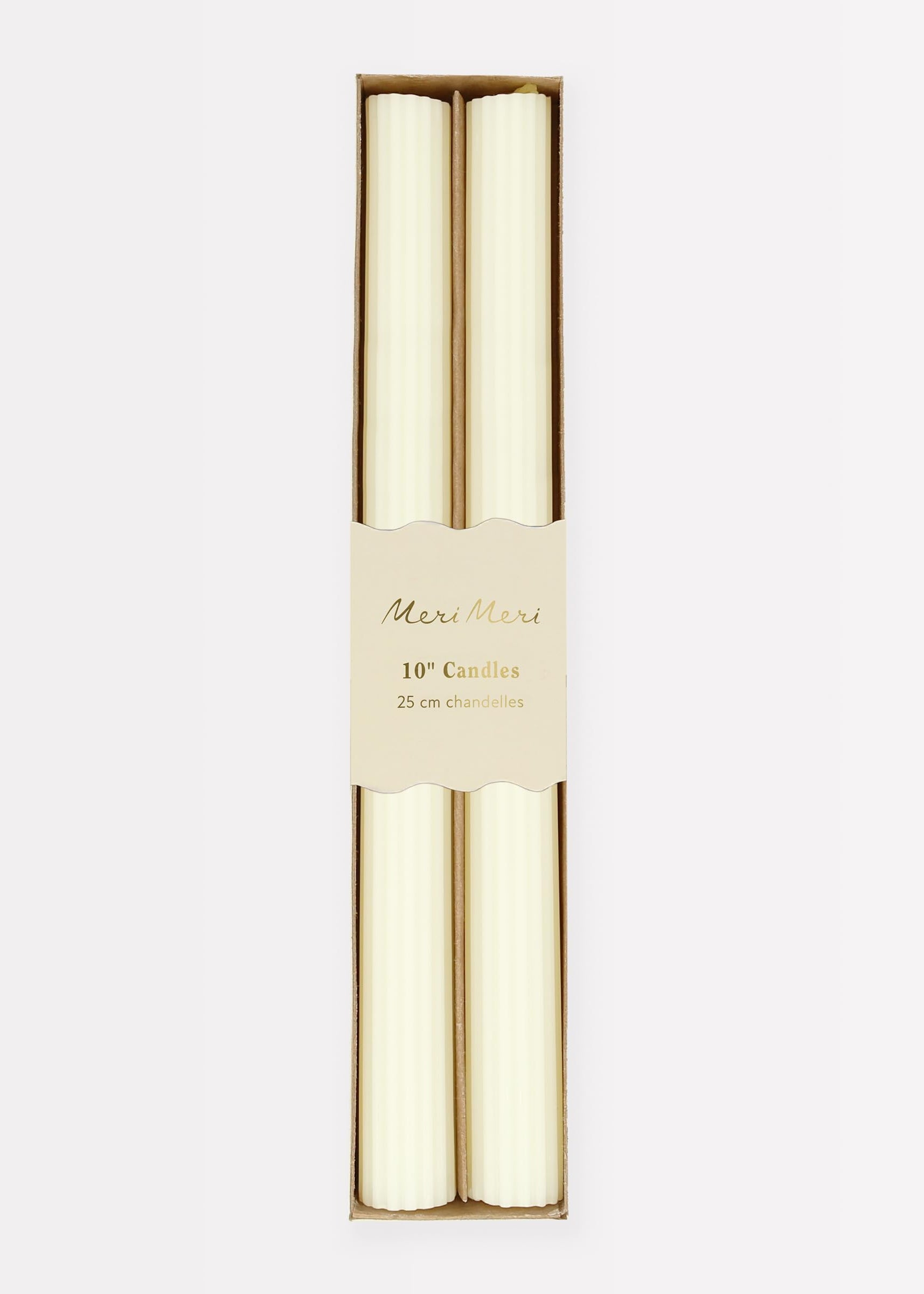 Meri Meri - Ivory Table Candles - Pack of 2 -