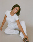 Rat Boi - Pointelle Easy Pant - Swan -