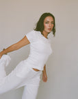 Rat Boi - Pointelle Easy Pant - Swan -