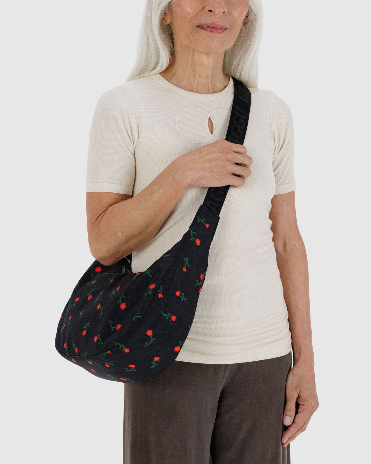 Baggu - Medium Nylon Crescent Bag - Painted Wildflower -