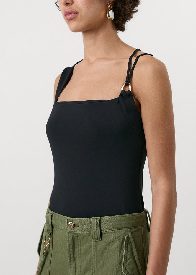 Cult Gaia x Gap - Chain Cropped Tank - Black -