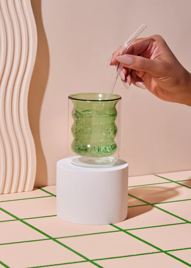 Poketo - Double Wall Groovy Cup - Green -