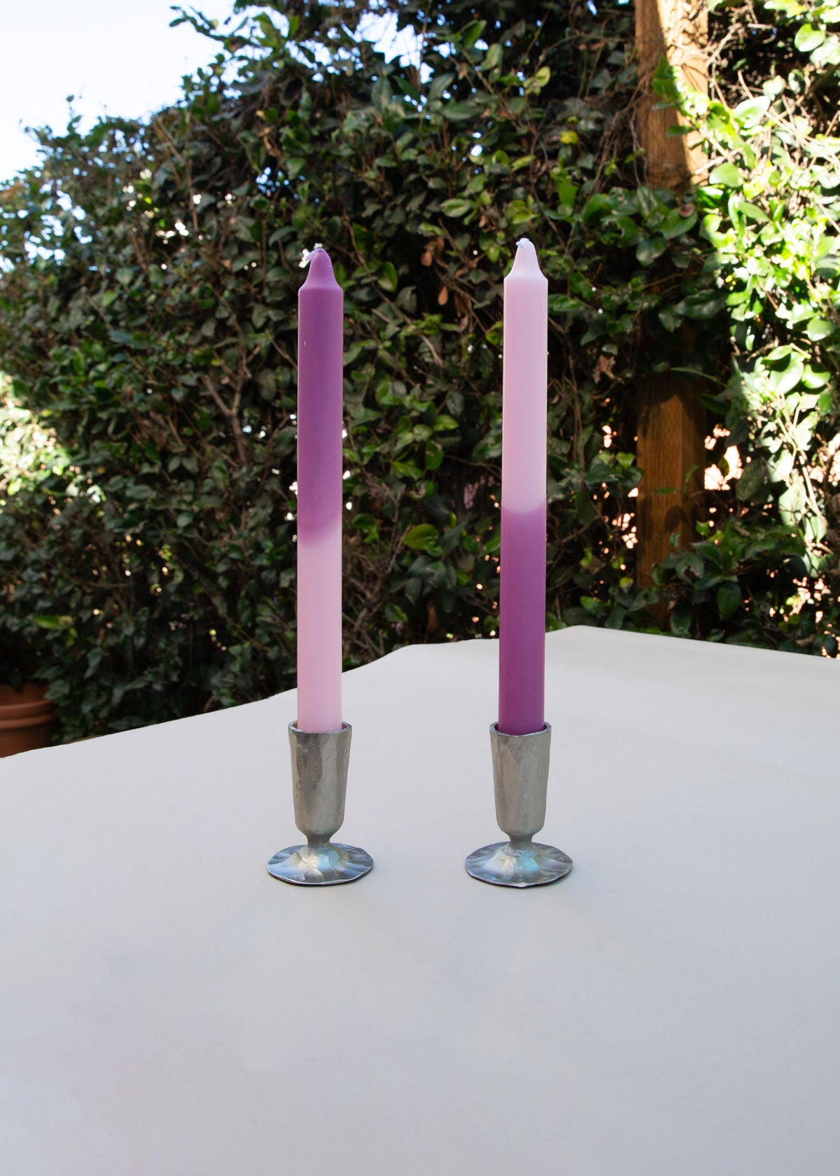 Taper Candles Set of 2 - Lilac Pink Ombre