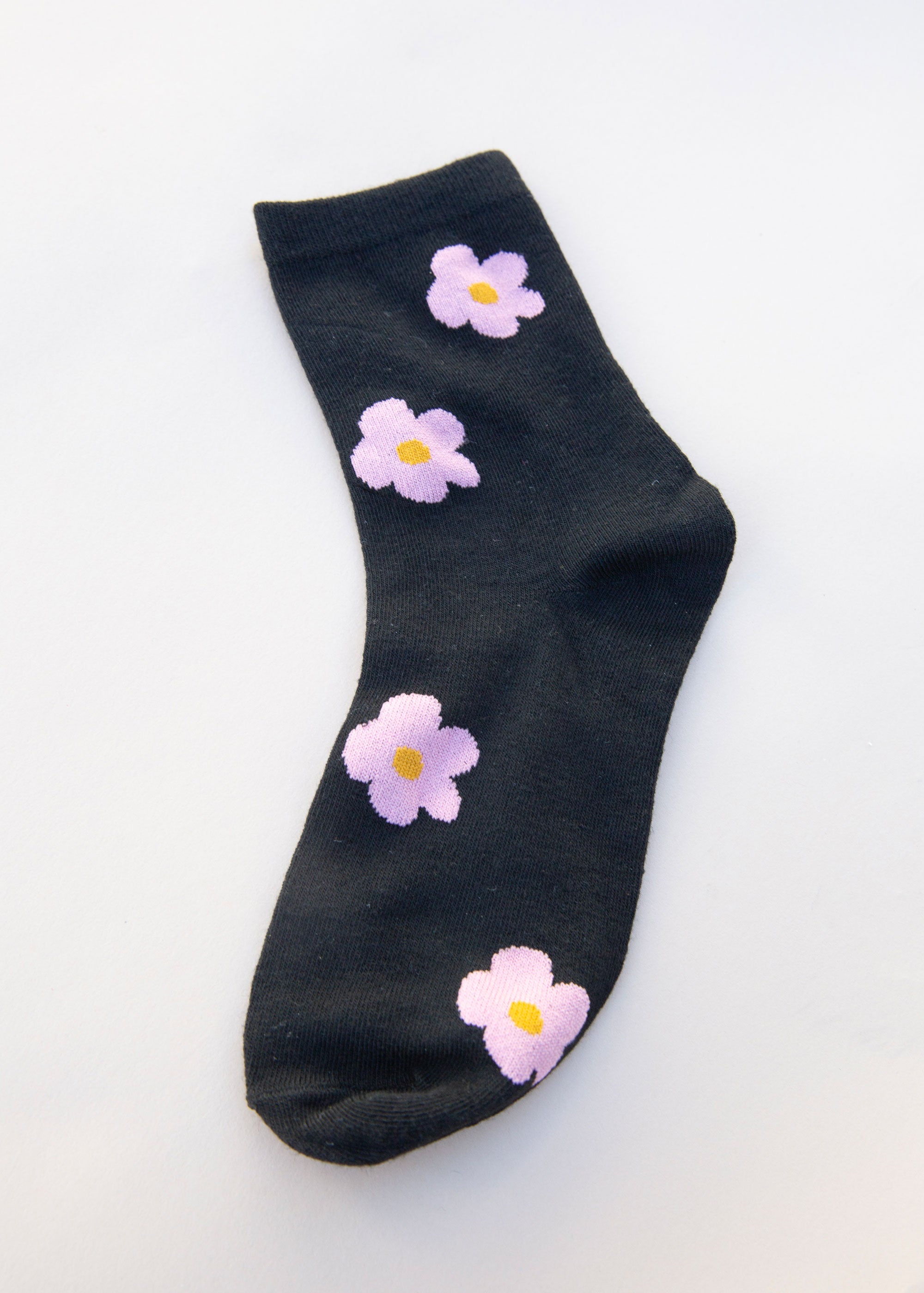 Flower Socks - Black