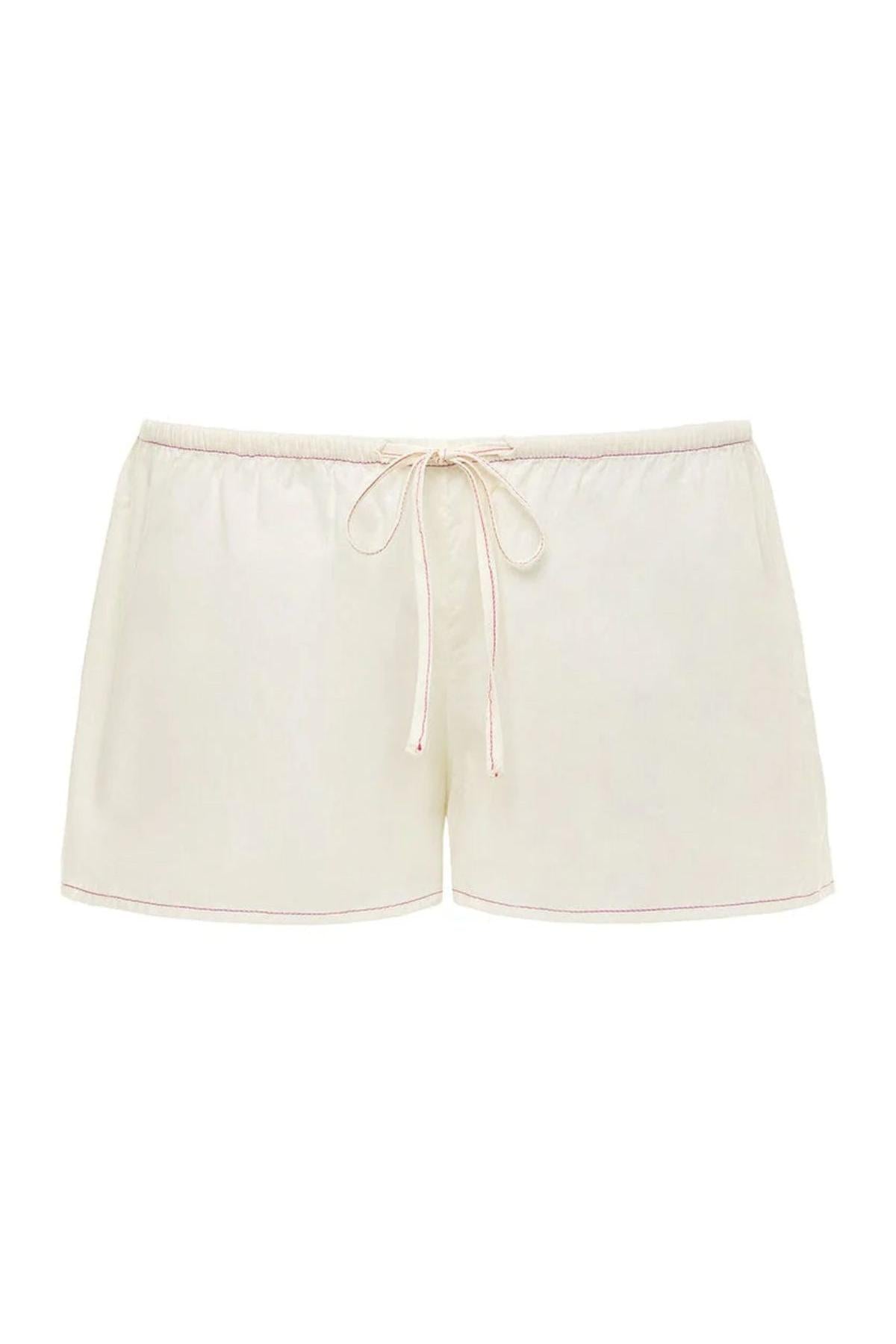 Montce - Cream Low-Rise Drawstring Short -