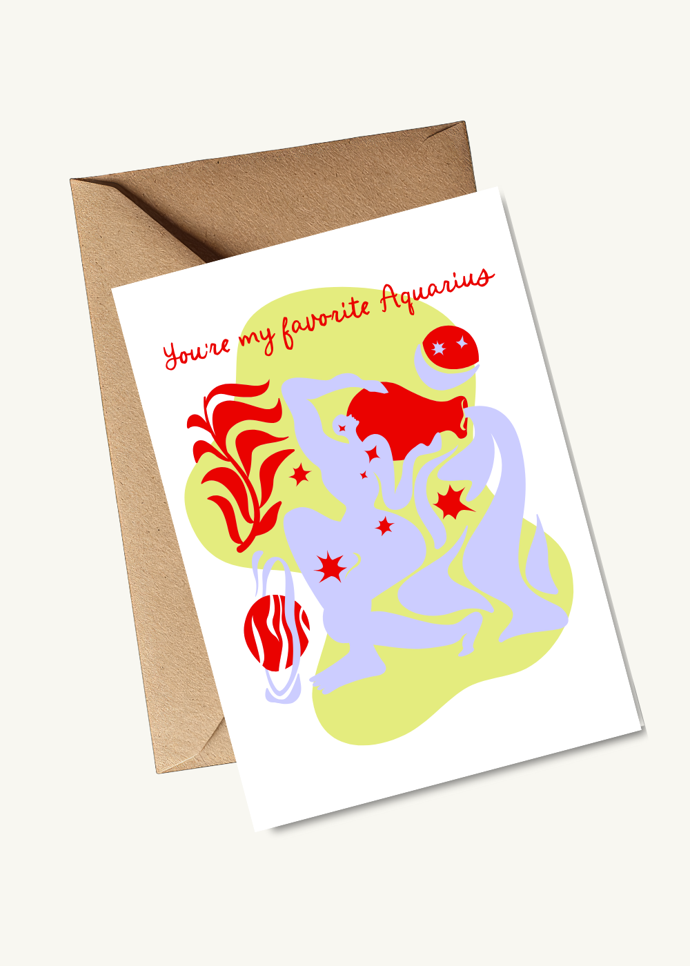 Nice Paper - Greeting Card - Aquarius -