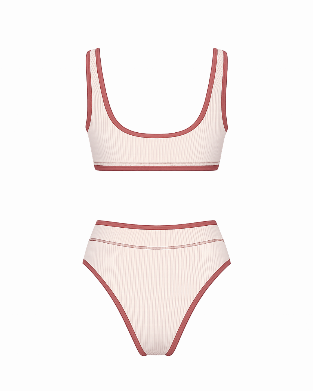 Noserider Surf Club - High Waisted Surf Bikini Bottom in Banda Lines -