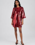 & Other Stories - Harrison Sequin Dress - Red -