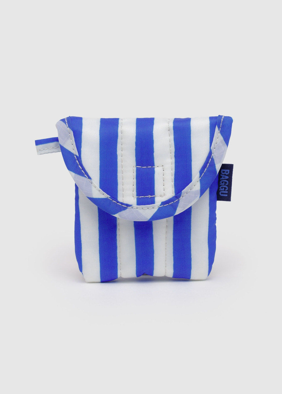 Baggu - Puffy Earbuds Case - Blue Painted Stripe -