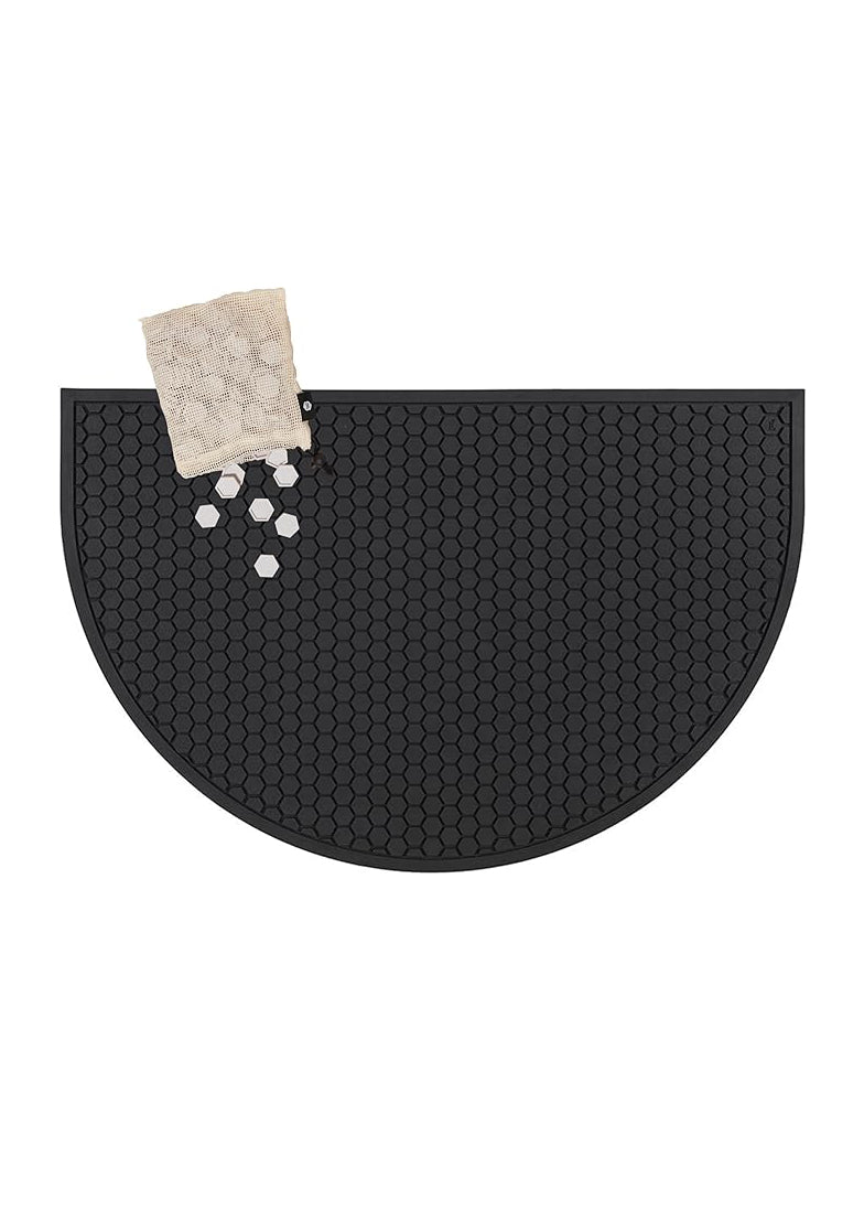 Letterfolk - Half Circle Tile Mat - Black -