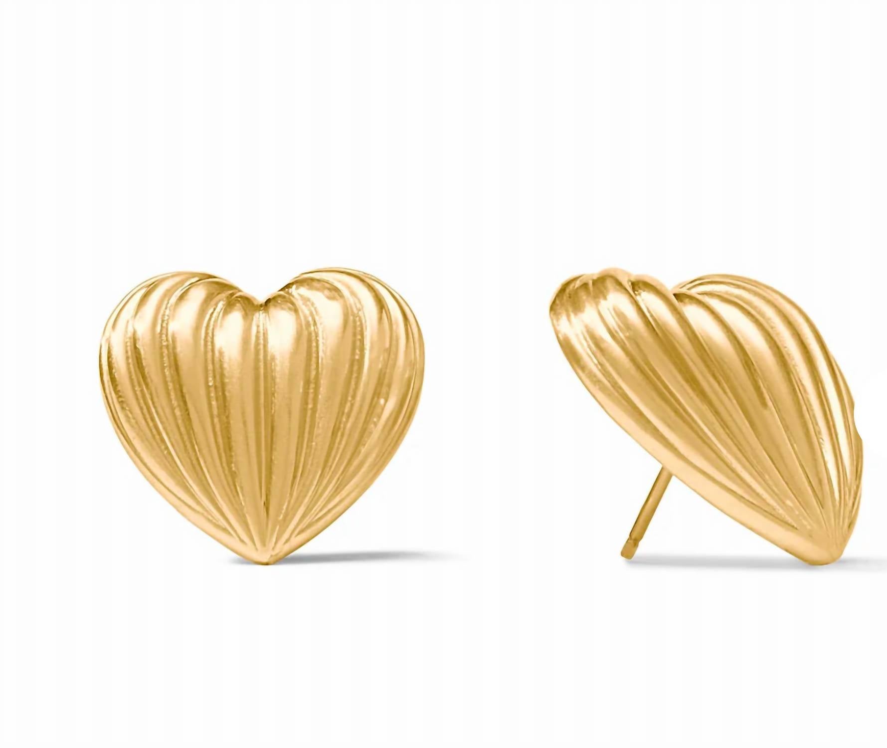 Puffy Heart Statement Stud