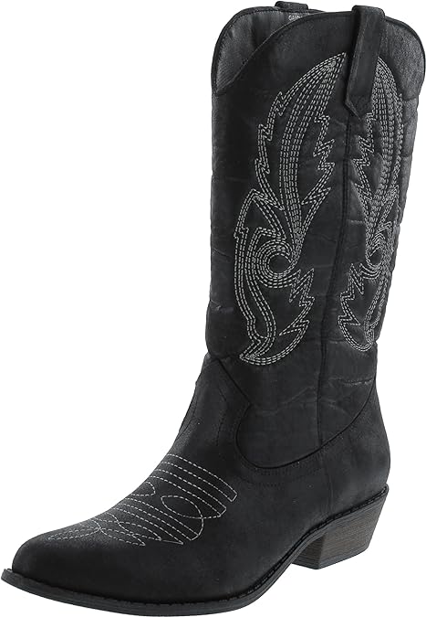 Gaucho Cowboy Boots - Black &amp; White