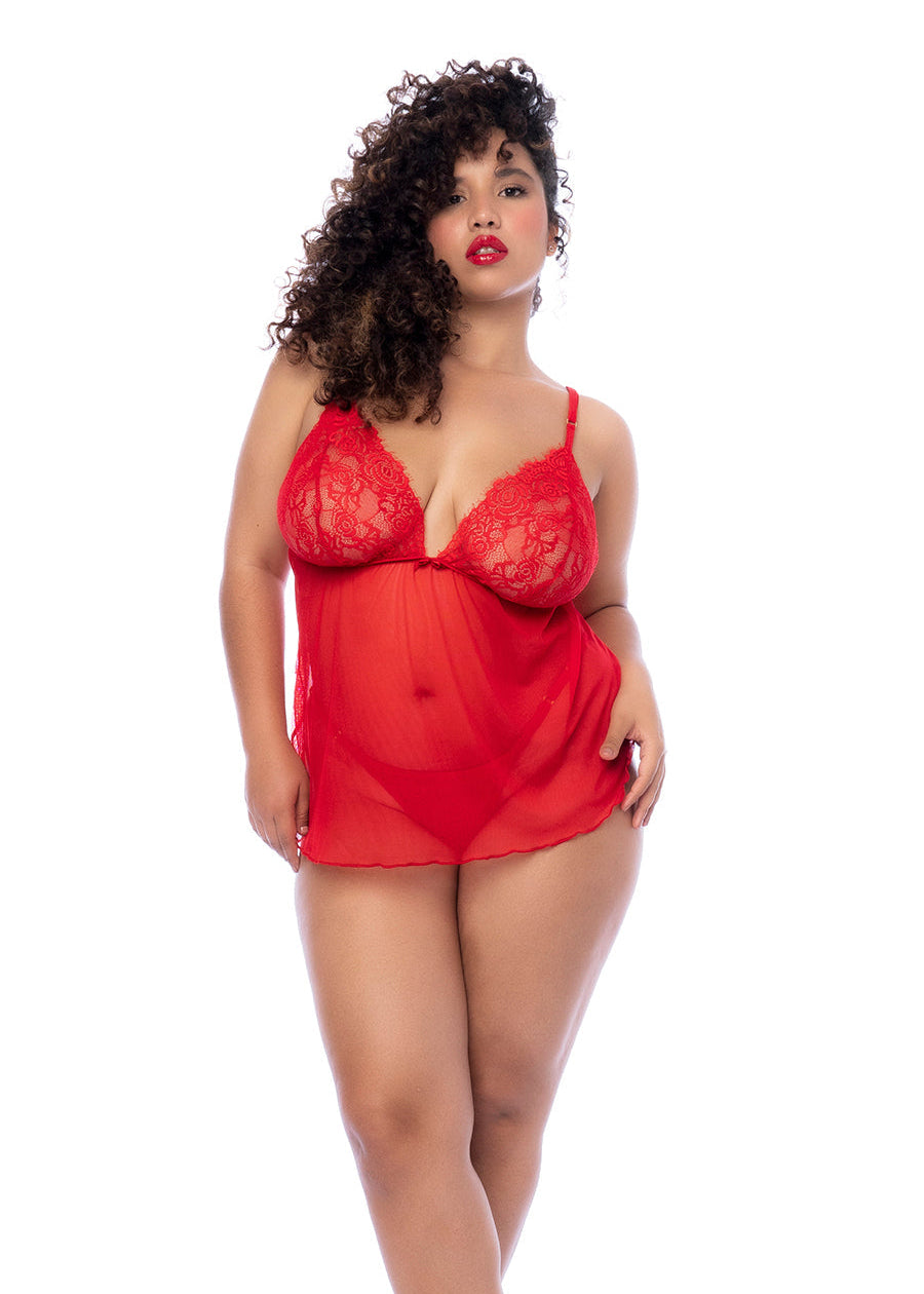 Mapale - Heartstroke Babydoll Set PlusX -