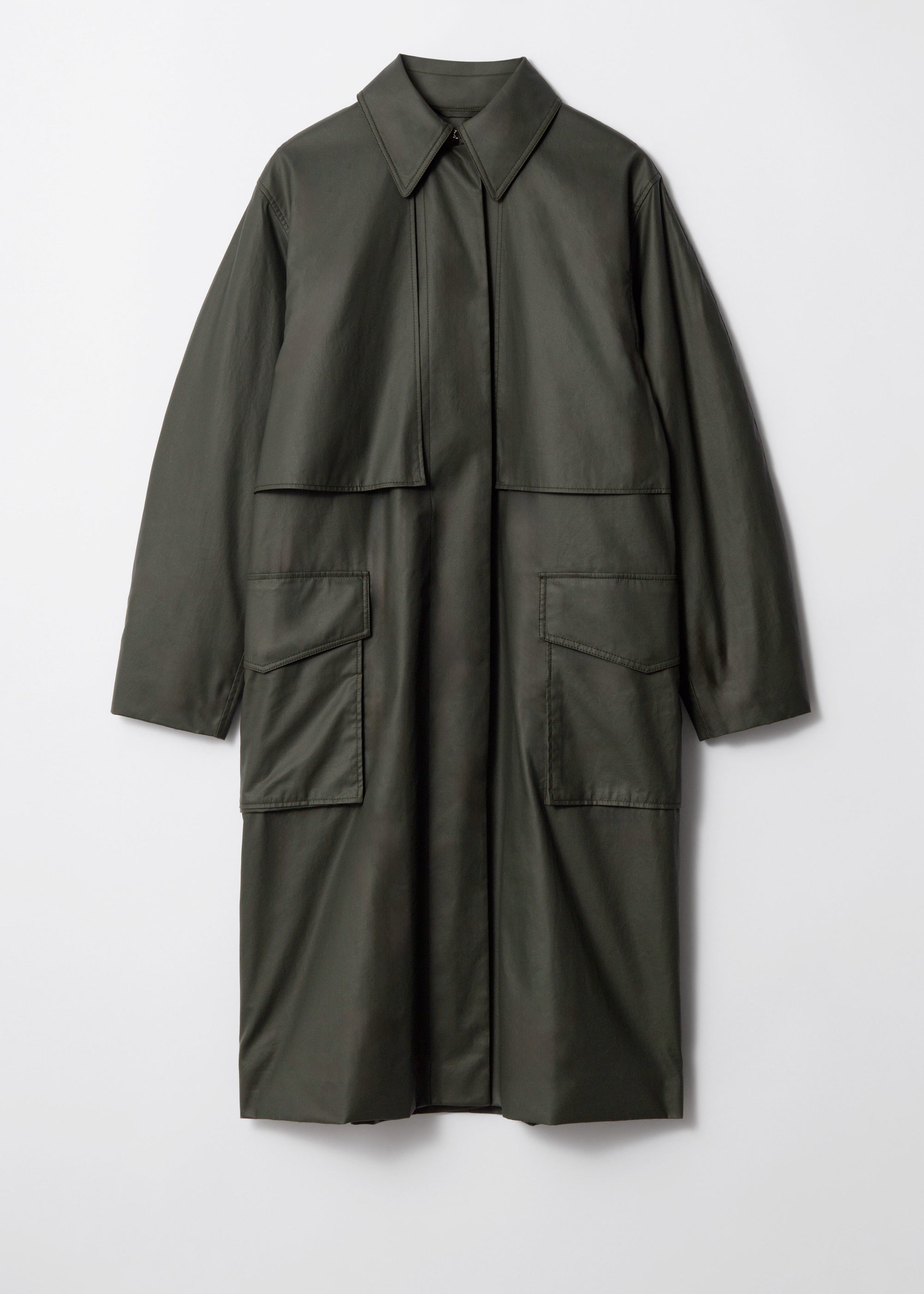 & Other Stories - Joan Waxed Coat - Green -