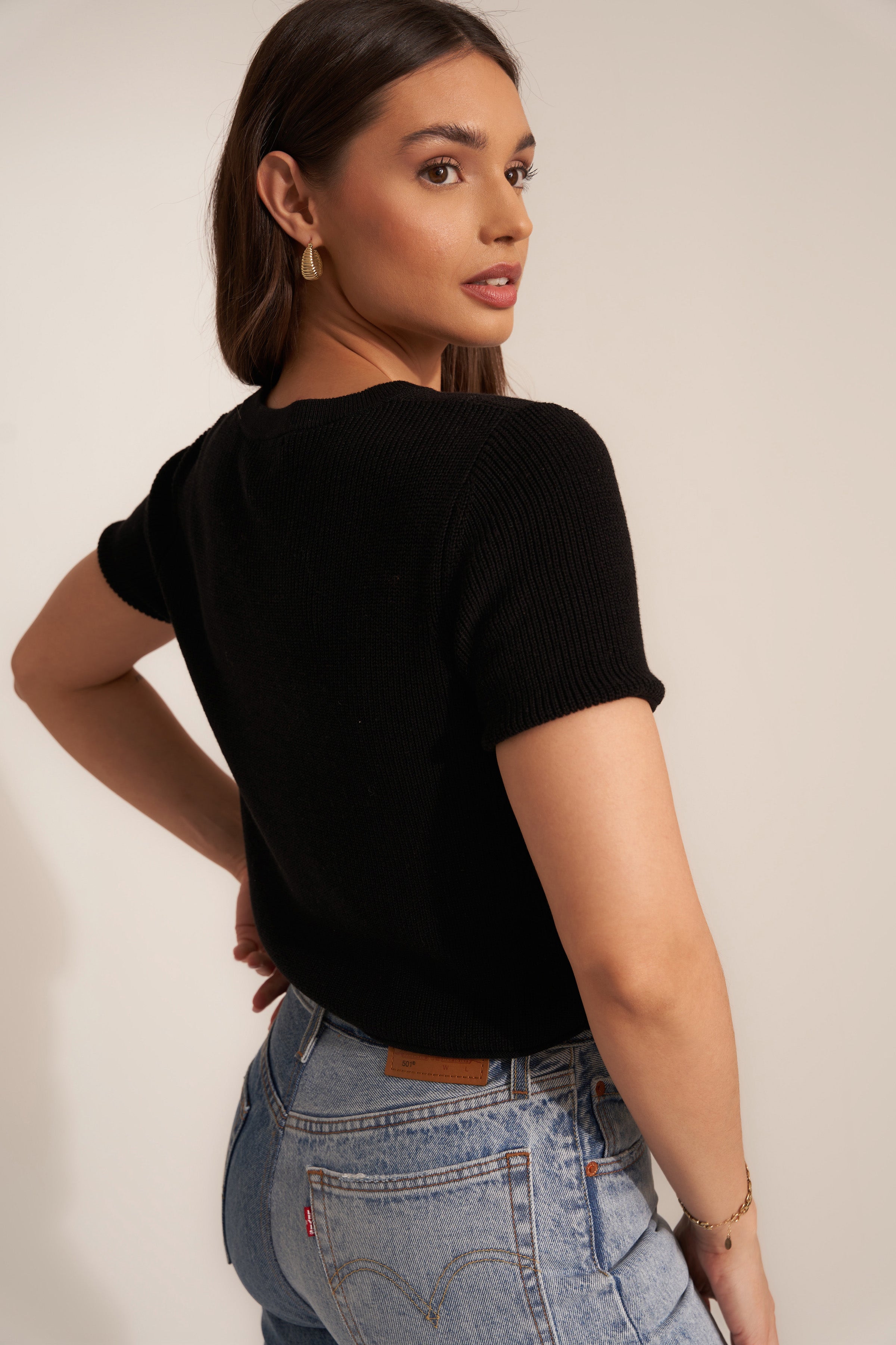 The Knit Tee in Black